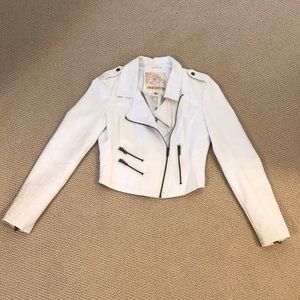 White leather Arden B jacket